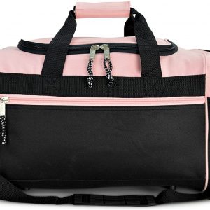 DALIX 21" Blank Sports Duffle Bag Gym Bag Travel Duffel with Adjustable Strap in PinkDALIX 21" Blank Sports Duffle Bag Gym Bag Travel Duffel with Adjustable Strap in Pink